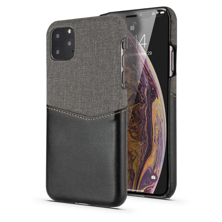 For iPhone 11 Pro PC + PU Splicing Case with Card Slots