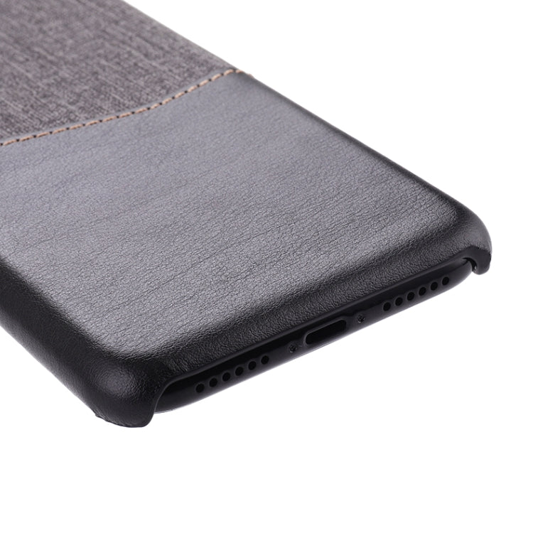 For iPhone X / XS PC + PU Splicing Case with Card Slots