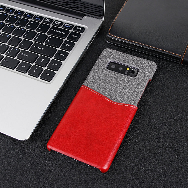 For Galaxy Note8 PC + PU Splicing Case with Card Slots
