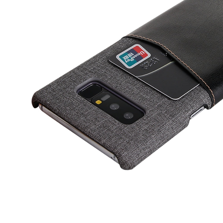 For Galaxy Note8 PC + PU Splicing Case with Card Slots