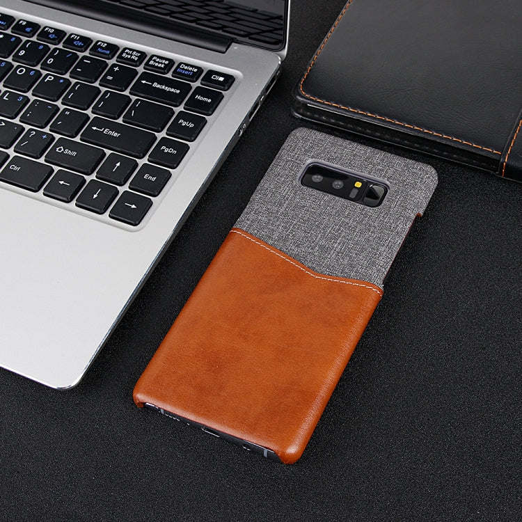 For Galaxy Note8 PC + PU Splicing Case with Card Slots