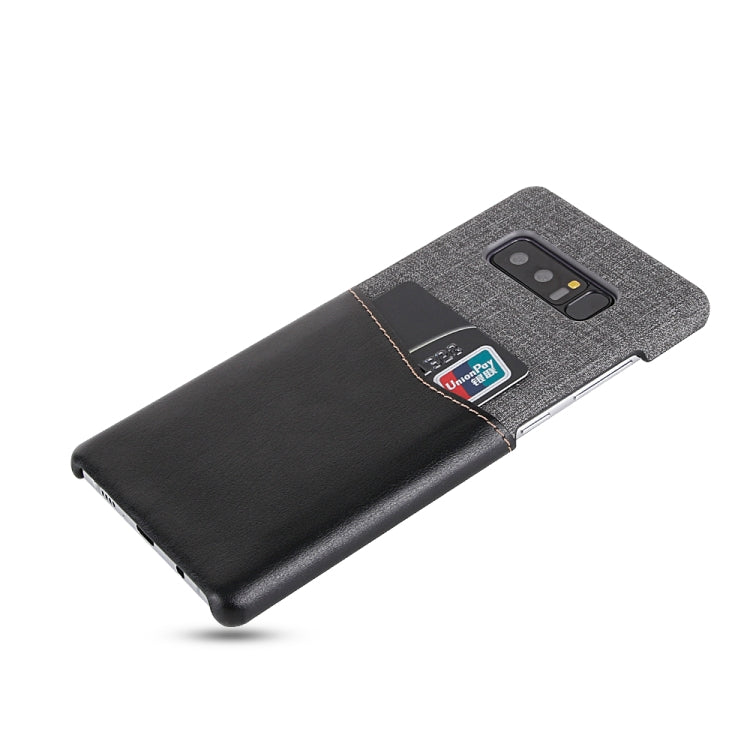 For Galaxy Note8 PC + PU Splicing Case with Card Slots