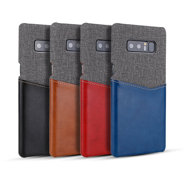 For Galaxy Note8 PC + PU Splicing Case with Card Slots