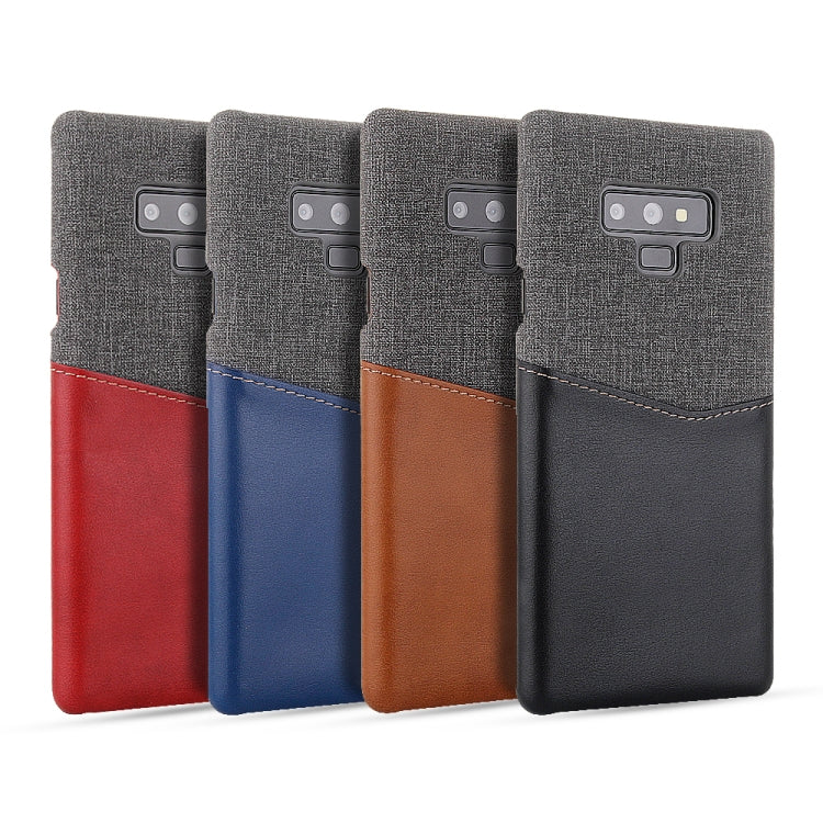 For Galaxy Note9 PC + PU Splicing Case with Card Slots