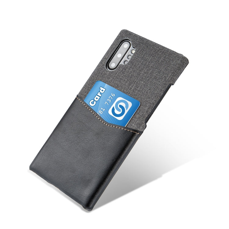 For Galaxy Note10+ PC + PU Splicing Case with Card Slots