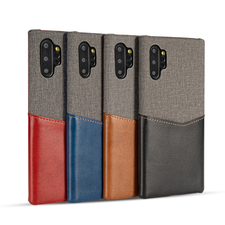 For Galaxy Note10+ PC + PU Splicing Case with Card Slots