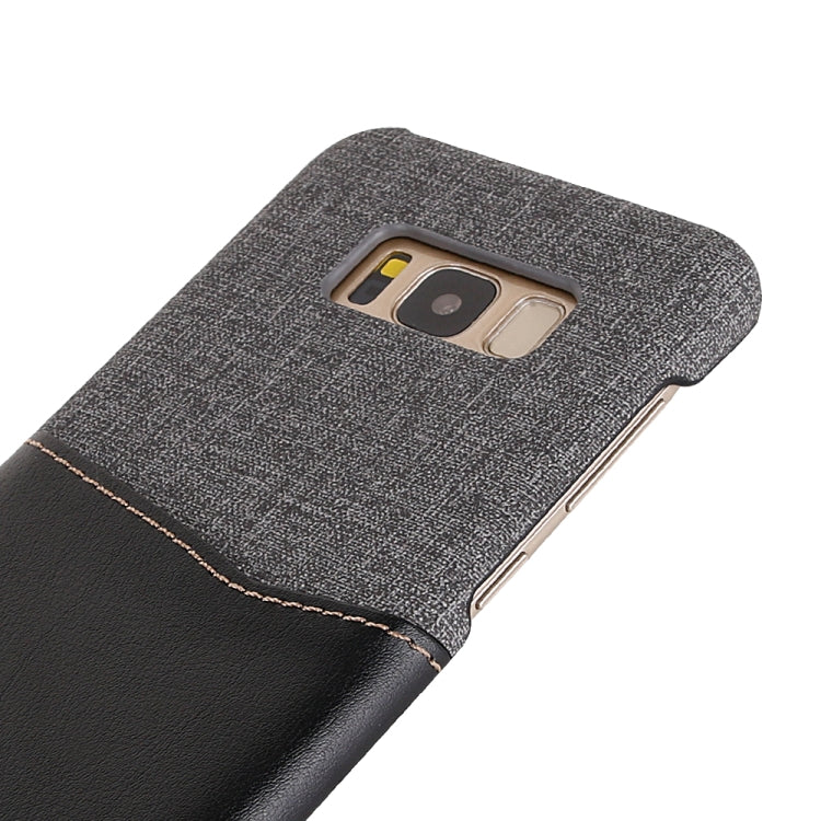 For Galaxy S8 PC + PU Splicing Case with Card Slots