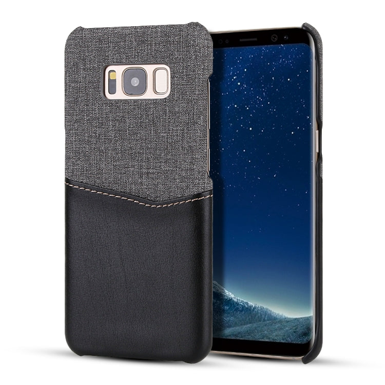 For Galaxy S8 PC + PU Splicing Case with Card Slots