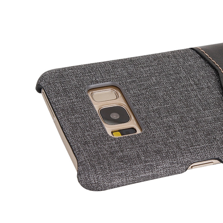 For Galaxy S8 PC + PU Splicing Case with Card Slots