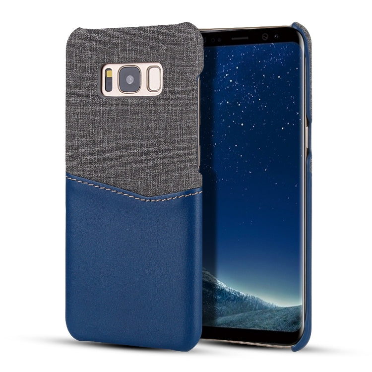 For Galaxy S8+ PC + PU Splicing Case with Card Slots