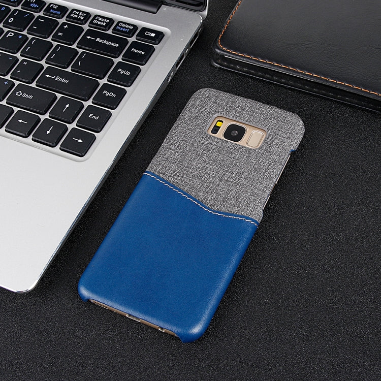 For Galaxy S8+ PC + PU Splicing Case with Card Slots