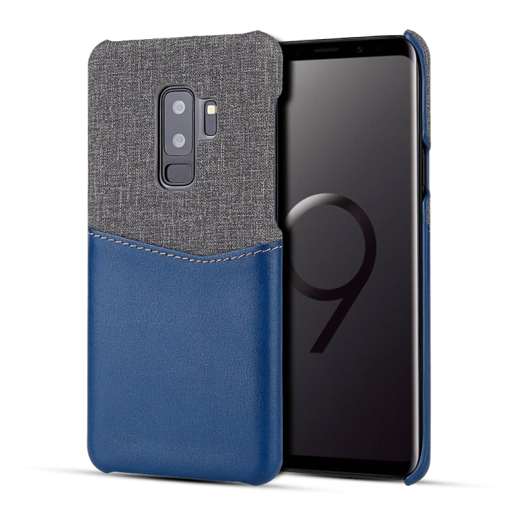 For Galaxy S9 PC + PU Splicing Case with Card Slots