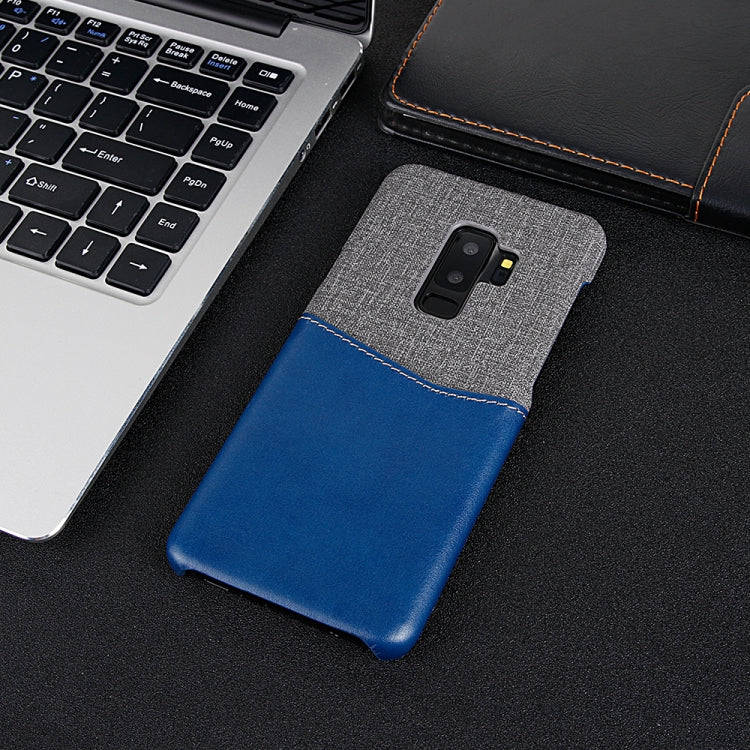 For Galaxy S9 PC + PU Splicing Case with Card Slots