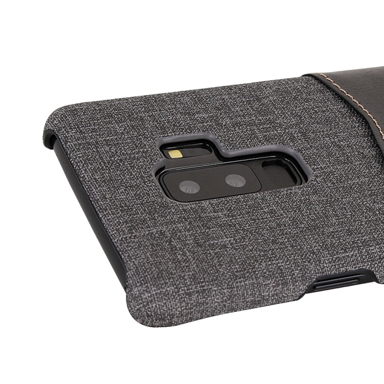 For Galaxy S9 PC + PU Splicing Case with Card Slots