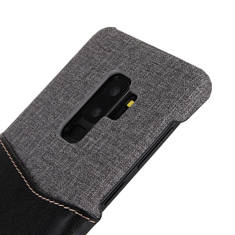 For Galaxy S9+ PC + PU Splicing Case with Card Slots