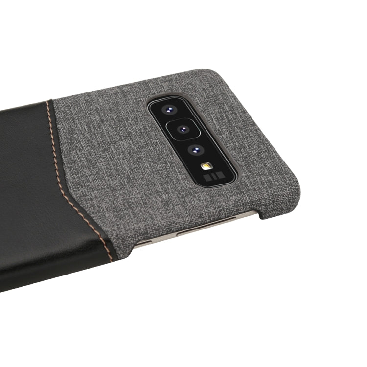 For Galaxy S10+ PC + PU Splicing Case with Card Slots