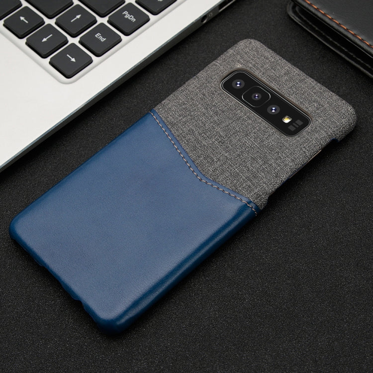 For Galaxy S10+ PC + PU Splicing Case with Card Slots