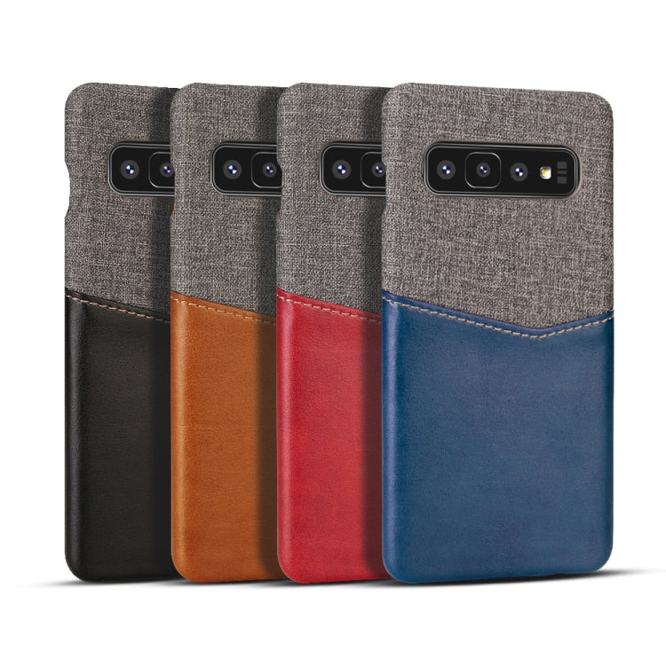 For Galaxy S10e PC + PU Splicing Case with Card Slots