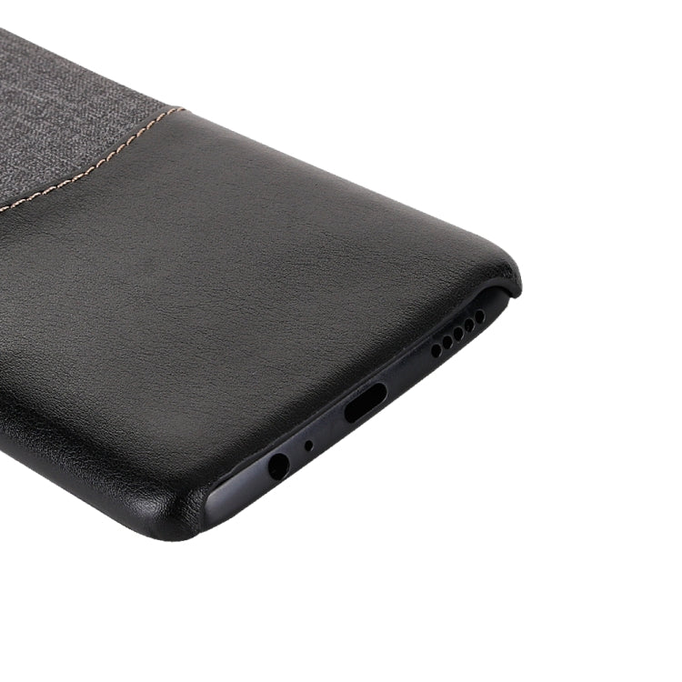 For OnePlus 6 PC + PU Splicing Case with Card Slots