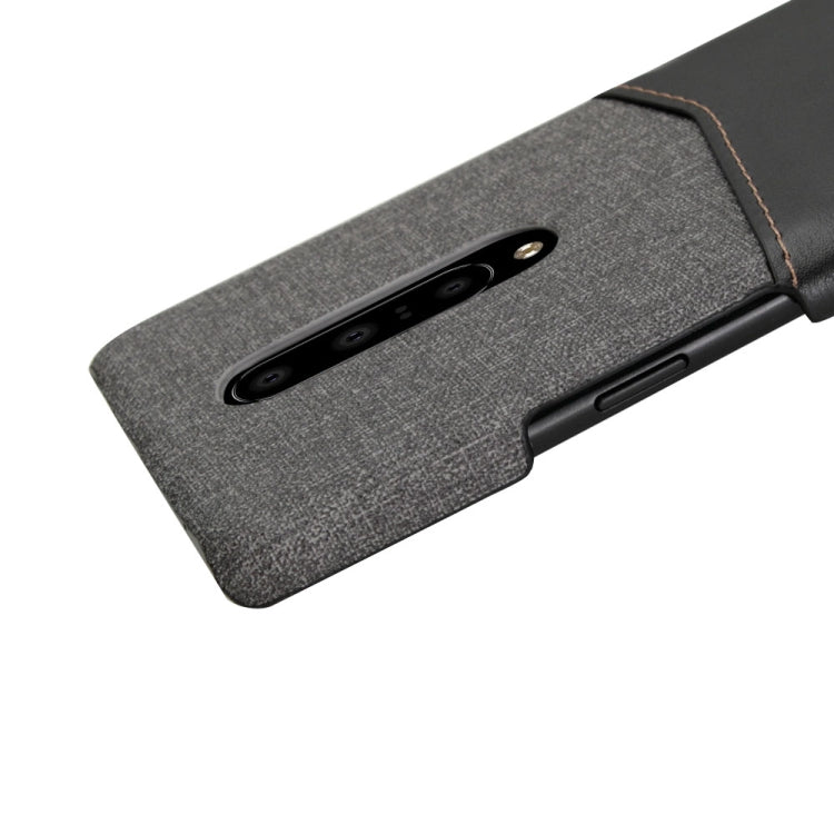 For OnePlus 7 PC + PU Splicing Case with Card Slots