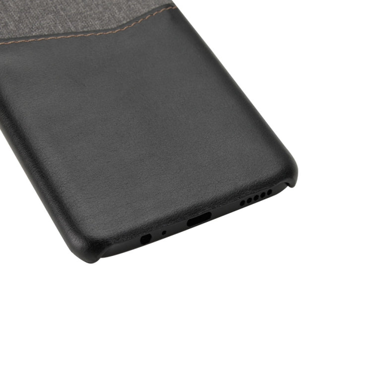 For OnePlus 7 PC + PU Splicing Case with Card Slots