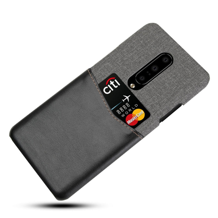 For OnePlus 7 Pro PC + PU Splicing Case with Card Slots
