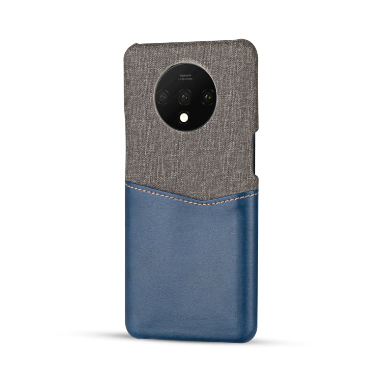 For OnePlus 7T PC + PU Splicing Case with Card Slots