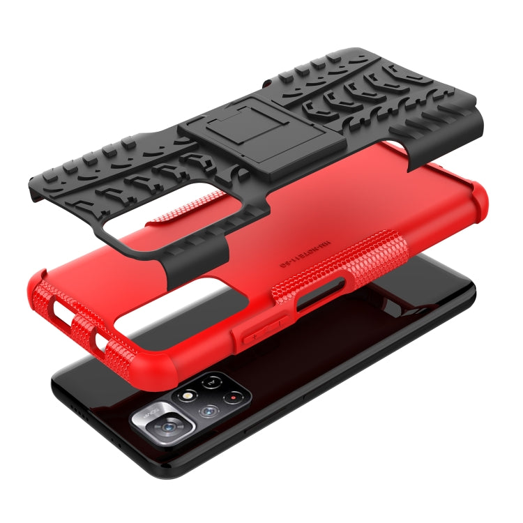 For Xiaomi Redmi Note 11 5G Tire Texture TPU + PC Phone Case