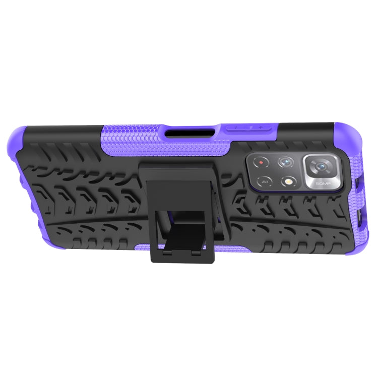 For Xiaomi Redmi Note 11 5G Tire Texture TPU + PC Phone Case