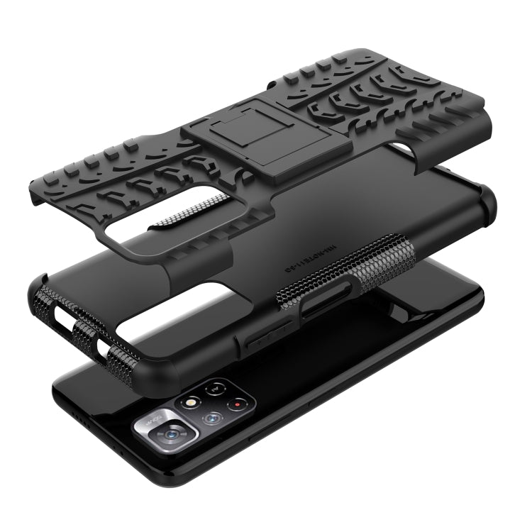 For Xiaomi Redmi Note 11 5G Tire Texture TPU + PC Phone Case