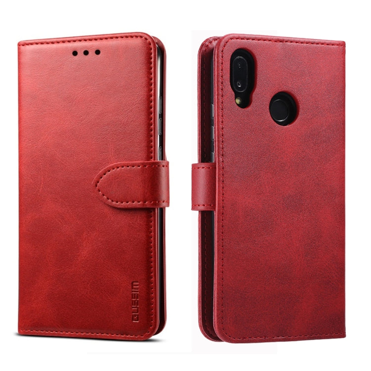 For Huawei P20 Lite GUSSIM Business Style Horizontal Flip Leather Case with Holder & Card Slots & Wallet