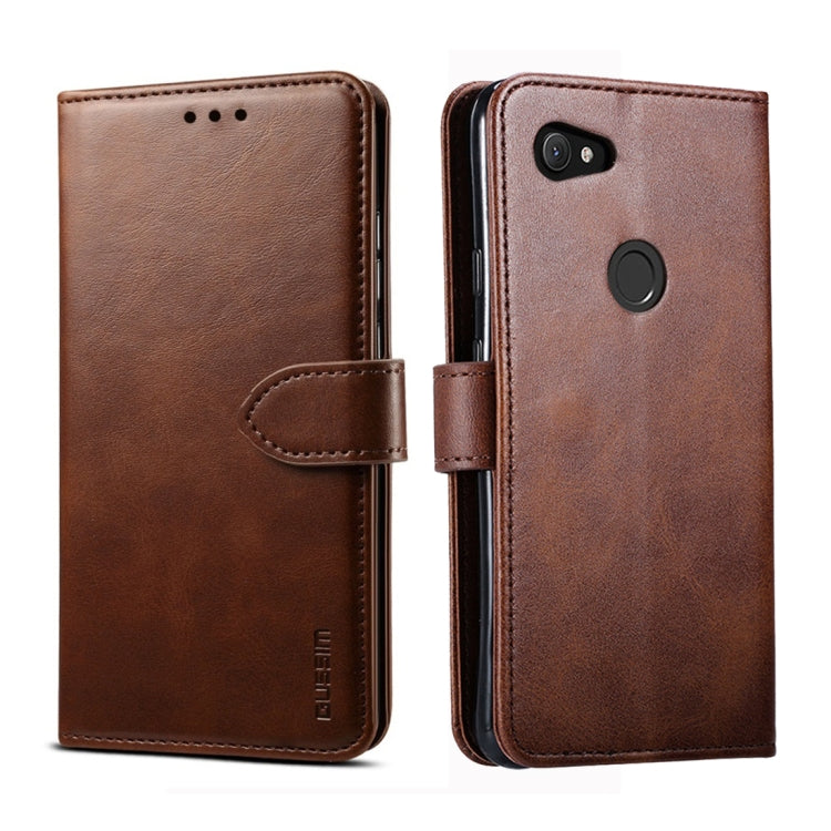 For Google Pixel 3a GUSSIM Business Style Horizontal Flip Leather Case with Holder & Card Slots & Wallet