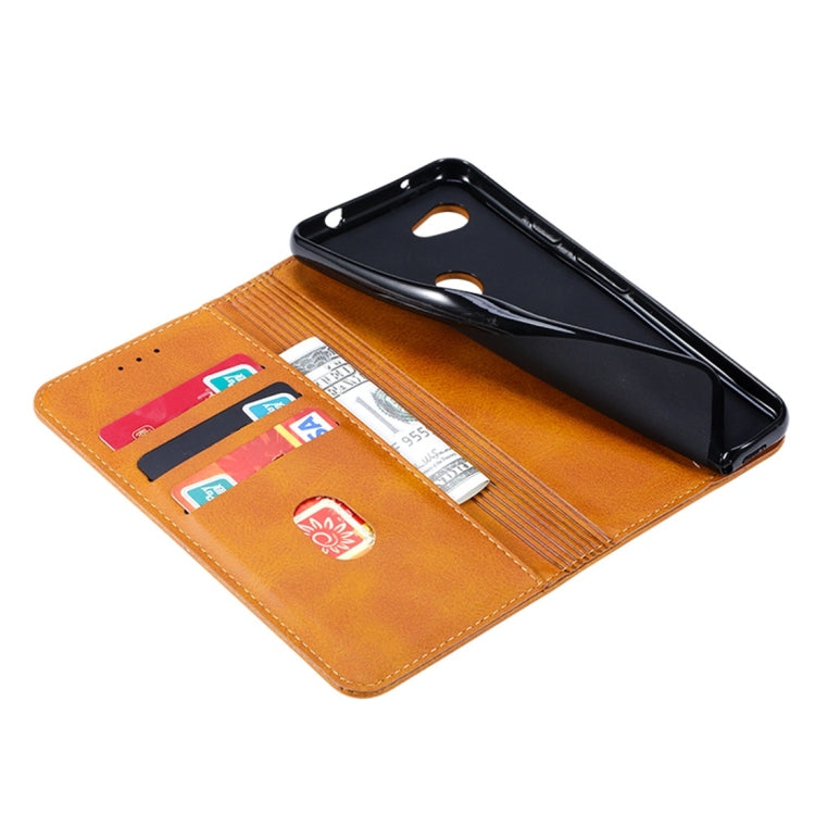 For Google Pixel 3a GUSSIM Business Style Horizontal Flip Leather Case with Holder & Card Slots & Wallet