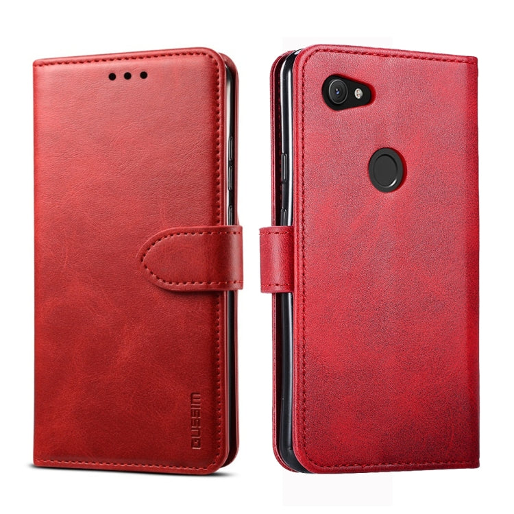 For Google Pixel 3a XL GUSSIM Business Style Horizontal Flip Leather Case with Holder & Card Slots & Wallet
