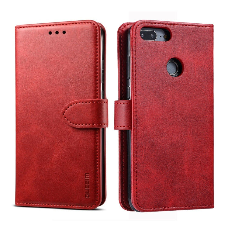 For Huawei P Smart GUSSIM Business Style Horizontal Flip Leather Case with Holder & Card Slots & Wallet