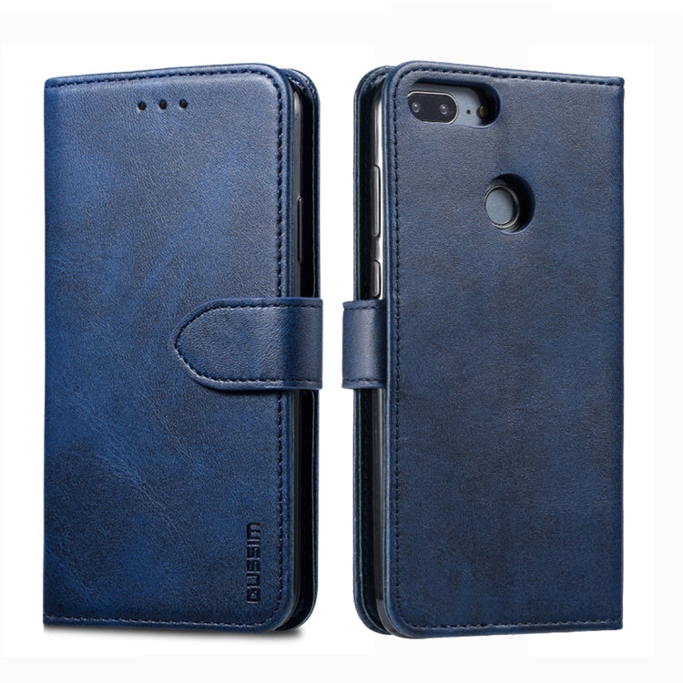 For Huawei P Smart GUSSIM Business Style Horizontal Flip Leather Case with Holder & Card Slots & Wallet