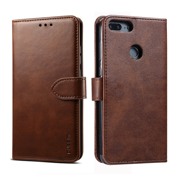 For Huawei P Smart GUSSIM Business Style Horizontal Flip Leather Case with Holder & Card Slots & Wallet