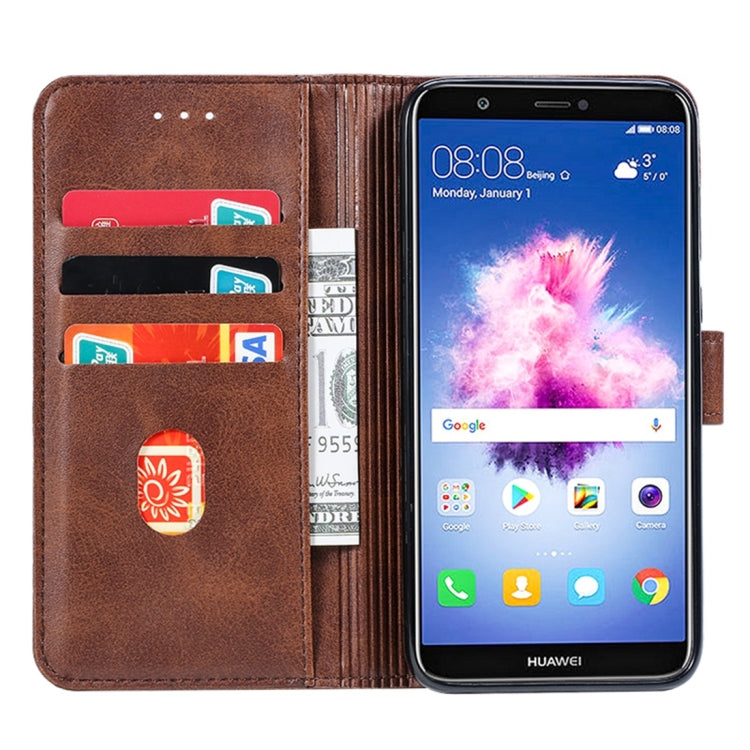 For Huawei P Smart GUSSIM Business Style Horizontal Flip Leather Case with Holder & Card Slots & Wallet