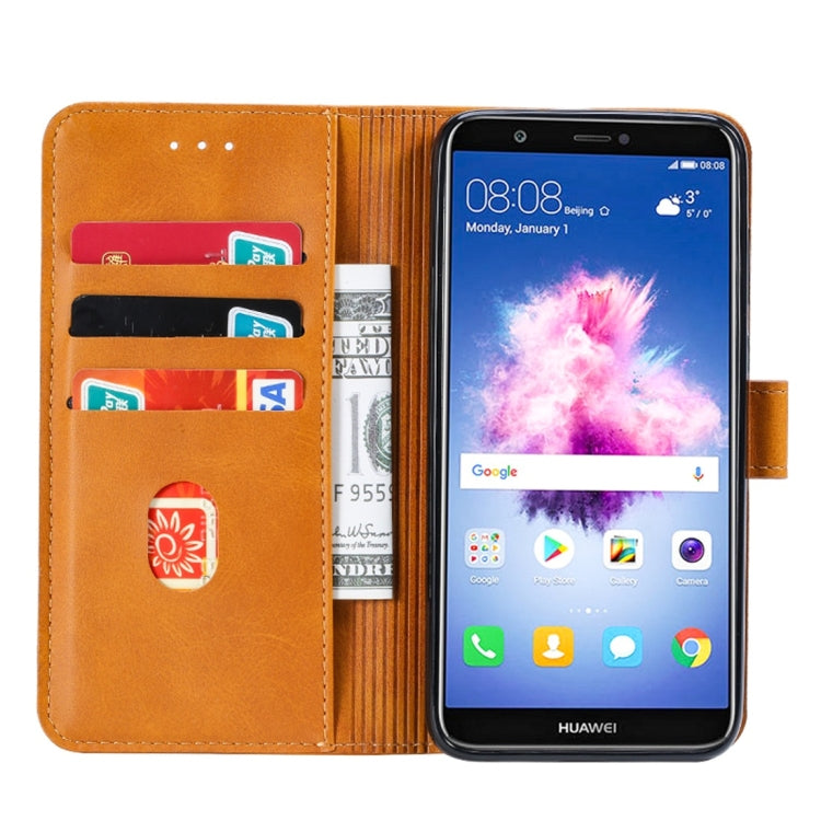 For Huawei P Smart GUSSIM Business Style Horizontal Flip Leather Case with Holder & Card Slots & Wallet