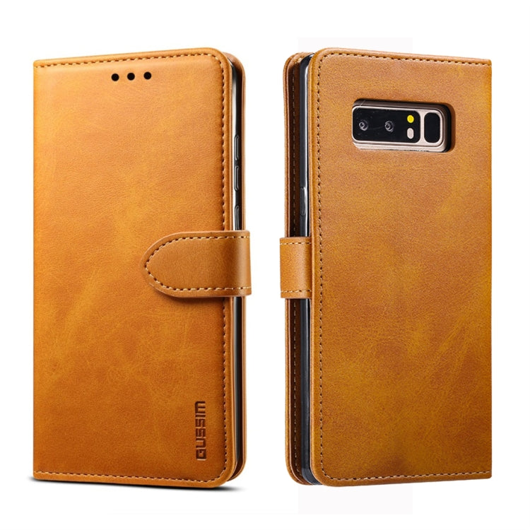 For Galaxy Note 8 GUSSIM Business Style Horizontal Flip Leather Case with Holder & Card Slots & Wallet