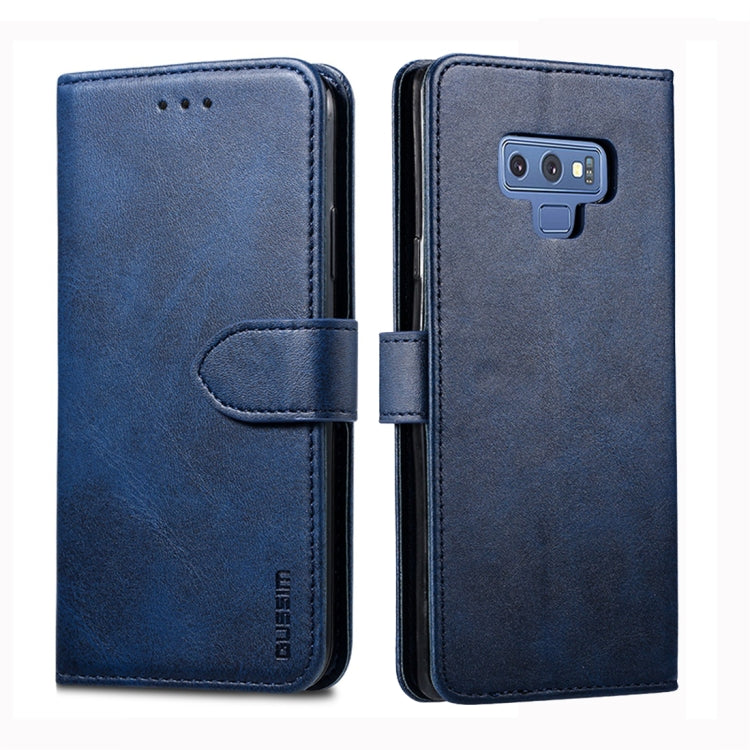 For Galaxy Note 9 GUSSIM Business Style Horizontal Flip Leather Case with Holder & Card Slots & Wallet