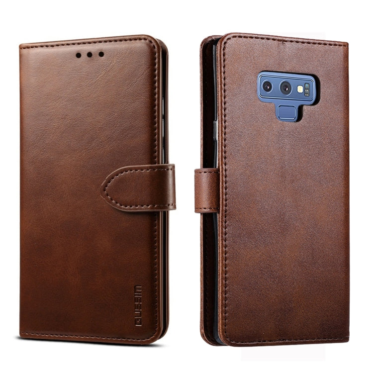 For Galaxy Note 9 GUSSIM Business Style Horizontal Flip Leather Case with Holder & Card Slots & Wallet