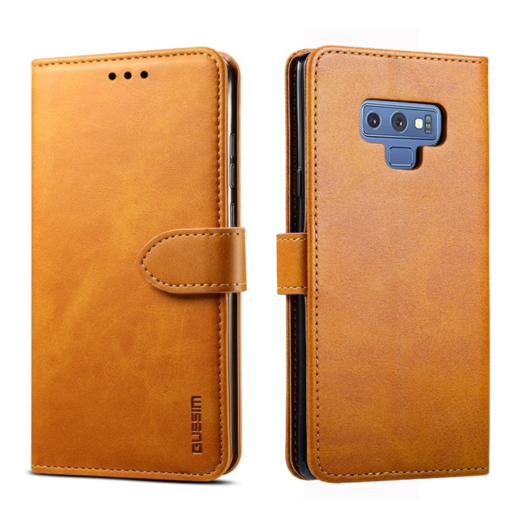 For Galaxy Note 9 GUSSIM Business Style Horizontal Flip Leather Case with Holder & Card Slots & Wallet
