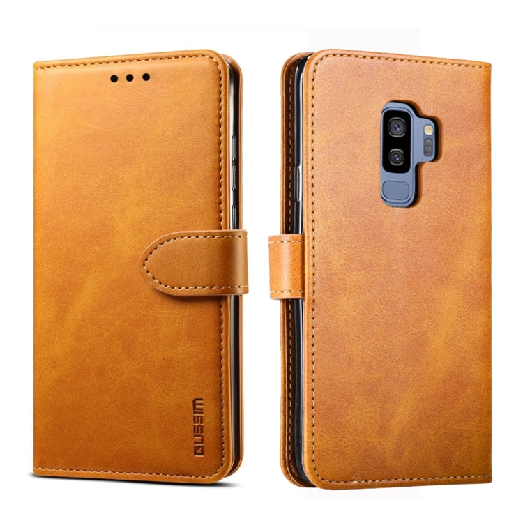 For Galaxy S9+ GUSSIM Business Style Horizontal Flip Leather Case with Holder & Card Slots & Wallet