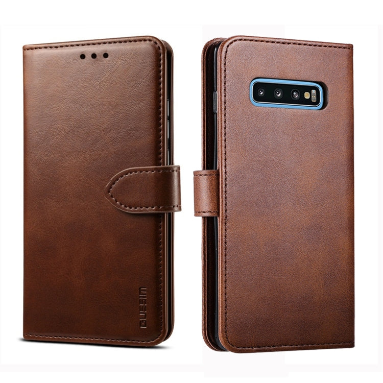 For Galaxy S10 GUSSIM Business Style Horizontal Flip Leather Case with Holder & Card Slots & Wallet