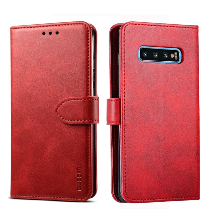 For Galaxy S10e GUSSIM Business Style Horizontal Flip Leather Case with Holder & Card Slots & Wallet