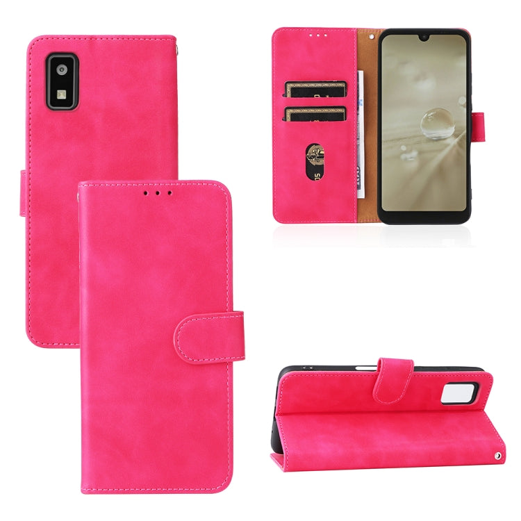 For Sharp Aquos Wish SHG06 Skin Feel Magnetic Buckle Calf Texture PU Phone Case
