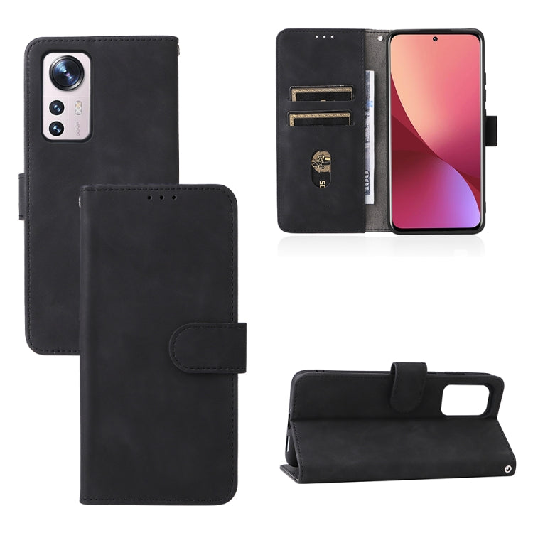 For Xiaomi 12 5G Skin Feel Magnetic Buckle Calf Texture PU Phone Case