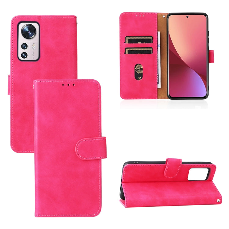 For Xiaomi 12 5G Skin Feel Magnetic Buckle Calf Texture PU Phone Case