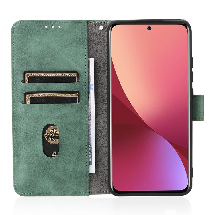 For Xiaomi 12 5G Skin Feel Magnetic Buckle Calf Texture PU Phone Case